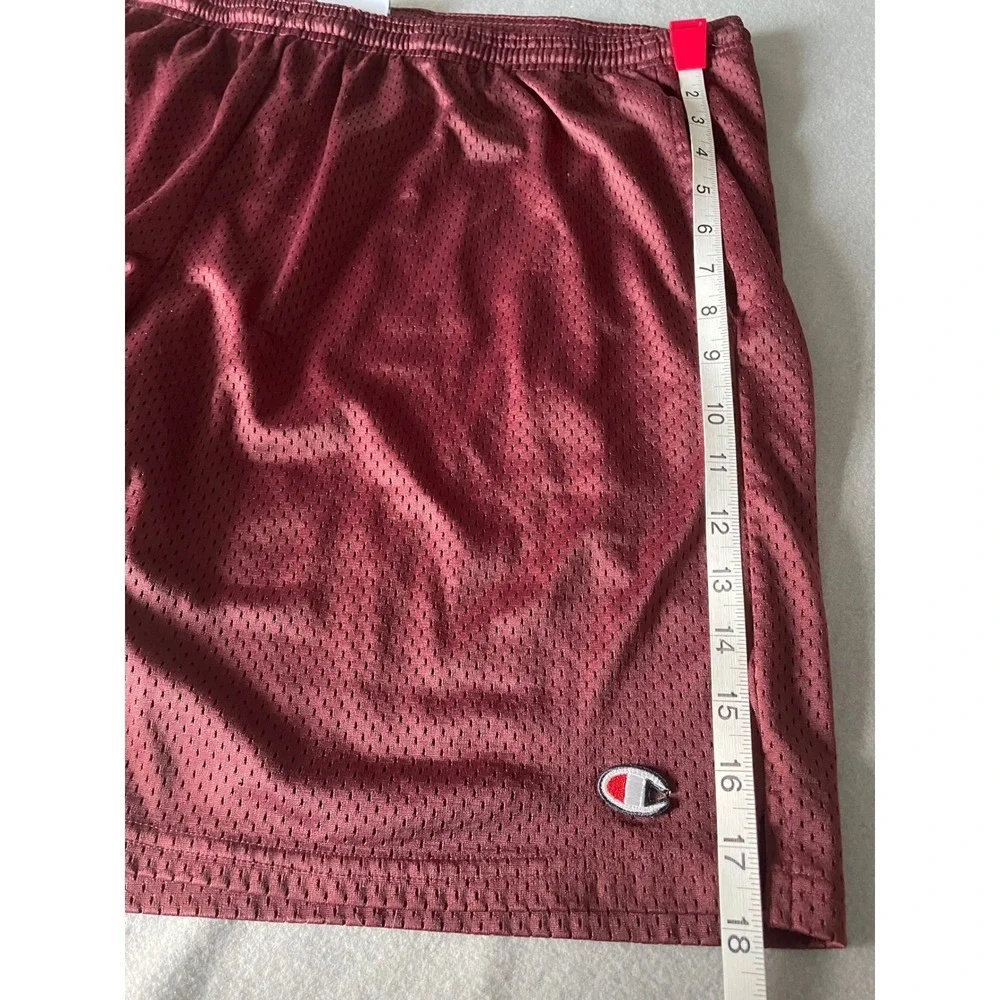VTG Champion Mens XL Mesh Athletic Shorts Burgundy‎ Basketball XL